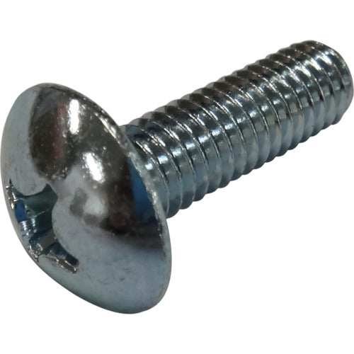 Konoe Truss Head Machine Screw, Iron, Unichrome, 6 x 15, 600 Pieces, MUSHSS-6U-615-600P, 1 Box