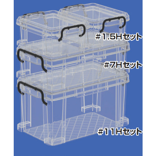 E−CON 透明フタ付きボックス 200783 エコンボックス#7Hセット【4.4L、338×193×111】 20078301TMBK901 1 個