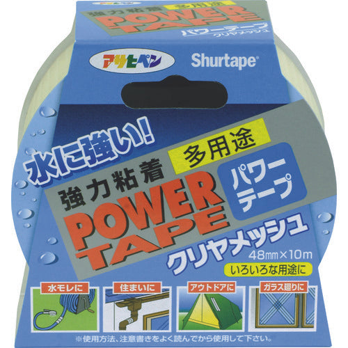 アサヒペン パワーテープ クリヤメッシュ 48MM×10M TT104 クリヤ 603500 1 巻