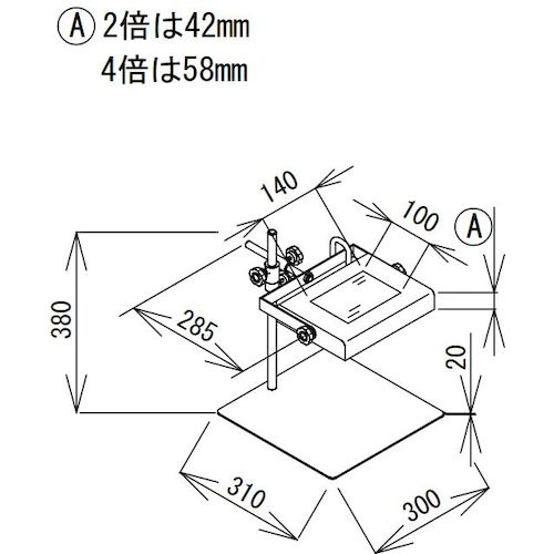 オーツカ LED照明拡大鏡 LED−OSL−2 2x LED-OSL-2 2X 1 台
