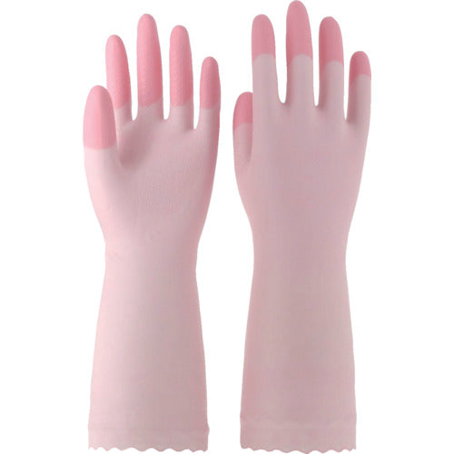S.T. Family Medium Thick Vinyl Reinforced Fingertips M 2 Pair Pack (1 Pair Pink, 1 Pair Green) ST71214 1 Bag