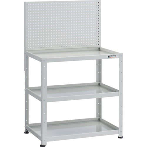 TRUSCO 小型ボルト式棚 バーディワゴンラック型 上部パンチングパネル 750×500×1330 BDW-RP973-W 1 台