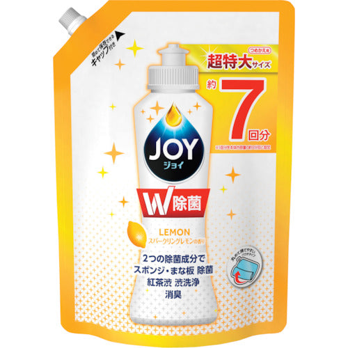 P&G Joy Disinfecting Compact Dishwashing Detergent Sparkling Lemon Scent Refill Extra Large 960mL 866521 1 Bottle