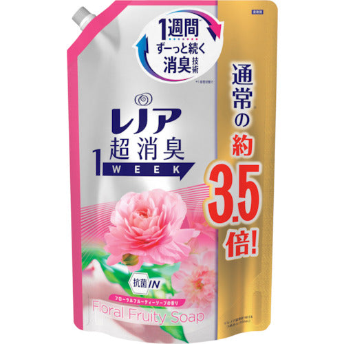 P&G レノア 超消臭1WEEK 柔軟剤 フローラルフルーティーソープ 詰め替え 超特大 1390mL 928298 1 本