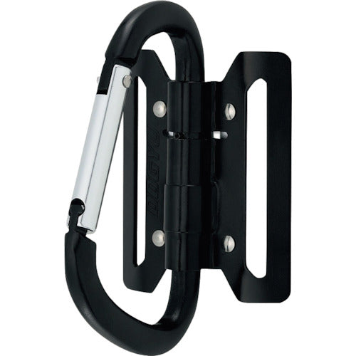 DOGYU Carabiner-type Aluminum Tool Hook (movable) F-55-BL Black 02242 1 pc