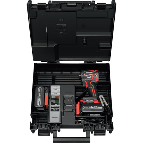 EXENA 充電インパクトドライバー 18V5.0Ah電池セット品 赤 EZ1PD1J18D-R 1 台
