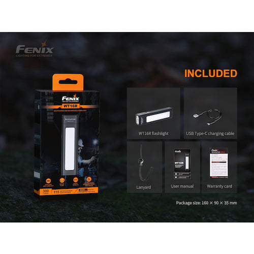FENIX 充電式LEDワークライト WT16R WT16R 1 個