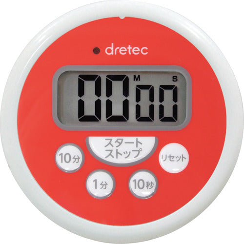 dretec 洗えるタイマー レッド T-533RDHA 1 個
