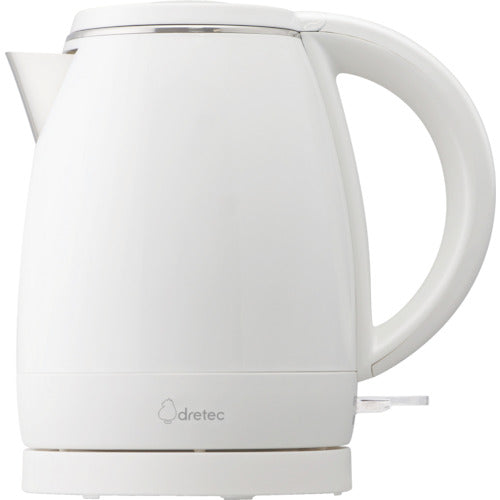 dretec 電気ケトル リコリス 0.8L ホワイト PO-151WT 1 台