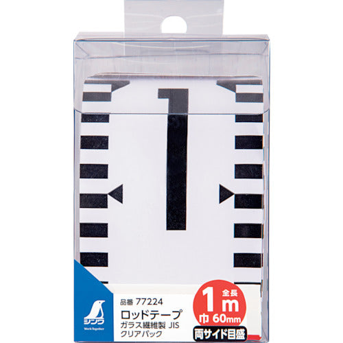 Shinwa Rod Tape Glass Fiber 1m Width 60mm JIS Clear Pack 77224 1 pc