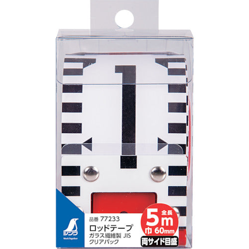 Shinwa Rod Tape Glass Fiber 5m Width 60mm JIS Clear Pack 77233 1 pc
