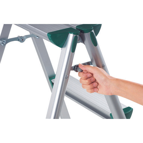 TRUSCO Aluminum Stepladder for Light Work with Leg Covers, 1 Step, TAF-1, 1 Unit