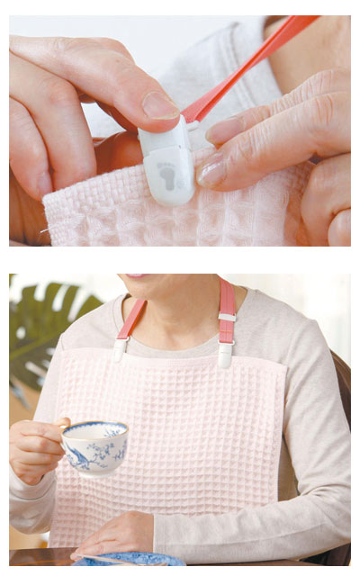 식사 앞치마 터지는 클립 / 403783 무라사키 1 개