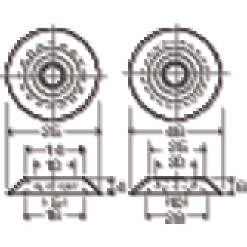 TRUSCO Point Base No. 2 Red (20 pieces) TPB-2R 1 PK