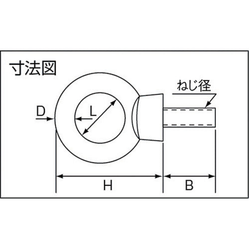 TRUSCO アイボルト ステンレス製 Φ5X穴径13XM5 (1個=1袋) TIB-5M 1 個