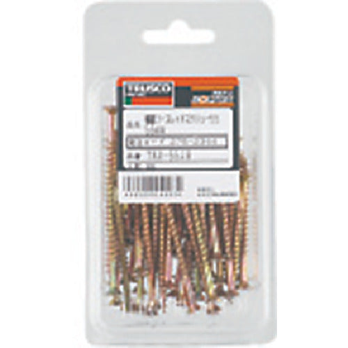 TRUSCO Fine Shaft Course Thread Screw Chromate M3.3 x 30 135 Pieces Half Screw TKS-30JH 1 PK