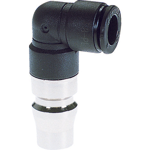 チヨダ チューブ継手 ファイブ内蔵カップリングエルボプラグ 8mm F8-PL 1 個