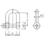 TRUSCO Screw Shackle Steel 22mm TSC-022 1 pc