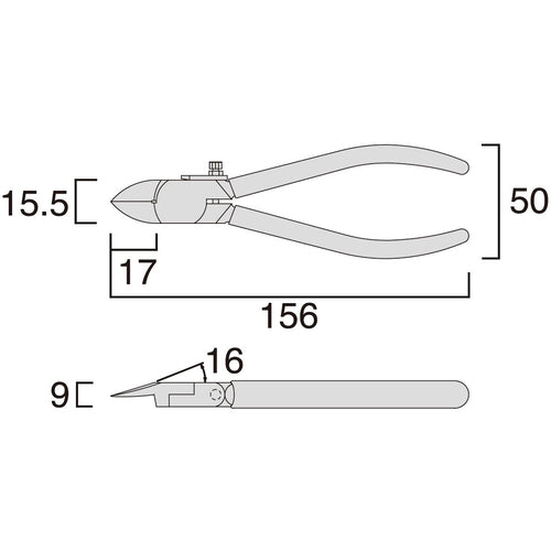 후지 화살 플라스틱 니퍼 (스트레이트 블레이드) 150mm 90PS-150 1 丁