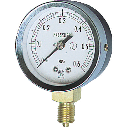 長野 JIS汎用形圧力計A枠(ストレート) 圧力レンジ(MPa):0.0〜0.10 GS50-121-0.1MP 1 個