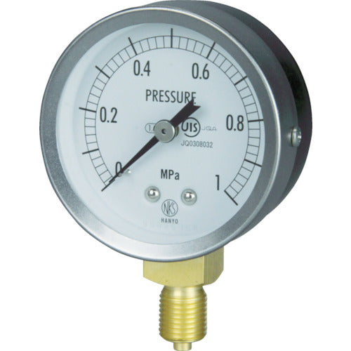 Nagano JIS general-purpose pressure gauge A frame (straight) Pressure range (MPa): 0.0 to 4.00 GS50-121-4.0MP 1 pc
