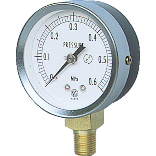 Nagano JIS general-purpose pressure gauge A frame (tapered) Pressure range (MPa): 0.0 to 0.10 GS50-171-0.1MP 1 unit