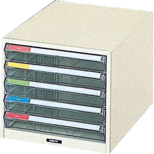 TRUSCO B4 letter case, shallow type, 5 drawers, TB4-5P, 1 unit