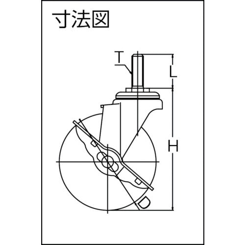 TRUSCO ねじ込み帯電防止ウレタンキャスタースチール金具 自在S付Φ100 TYST-100NUES 1 個