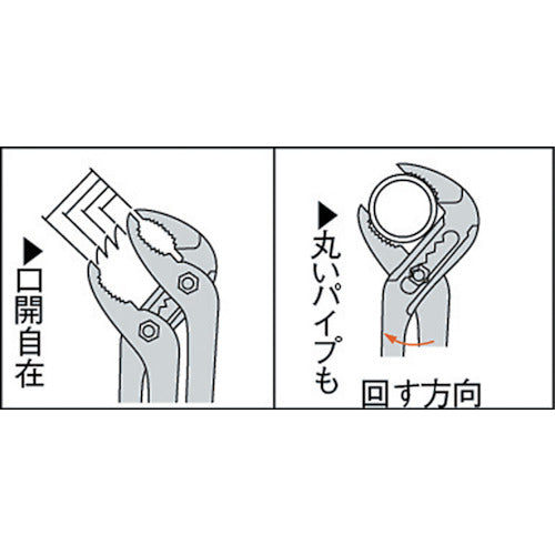 Ampco 防爆プライヤー ウォーターポンププライヤー 全長300mm 最大口開き55mm AMCP-312 1 丁