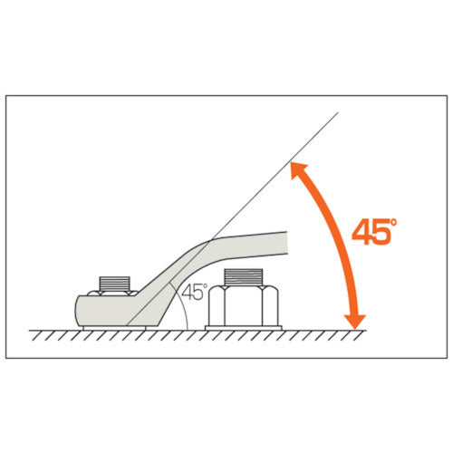 AMPCO 양쪽 입 45도 안경 렌치 2면 폭 치수 24×30mm AMC1058 1 丁