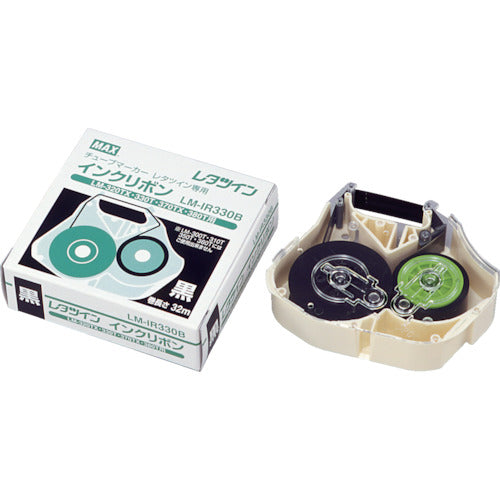MAX 튜브 마커 레타 트윈 300 시리즈 용 잉크 리본 블랙 LM-IR330B 1 권