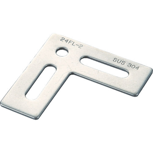 TRUSCO joint fitting 24 type flat stainless steel dimensions 65 x 65 number of holes 3 TK24-FL2S 1 piece