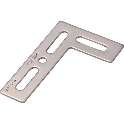 TRUSCO joint fitting 24 type flat stainless steel size 100 x 65 number of holes 4 TK24-FL3S 1 piece