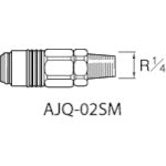 Anest Iwata Air Hose Fitting Quick Joint (Socket) Connection Size R1/4 AJQ-02SM 1 pc