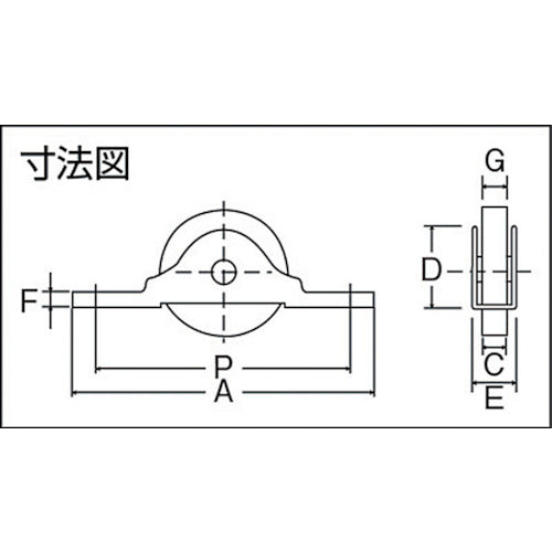 TRUSCO 베어링 도차(목제 건구용) 평형(평판 프레임) Φ35 (2개입) THS-25-35F 1봉