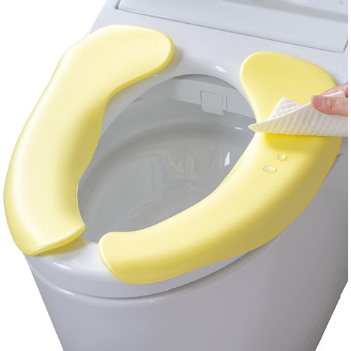 オカ 拭けるらくらく便座クッション イエロー 29453 1 組
