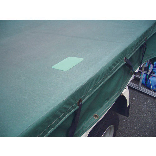 TRUSCO Truck Sheet Repair Adhesive Tape Width 140mm x Length 0.2m Olive TSH-14203OD 1 bag