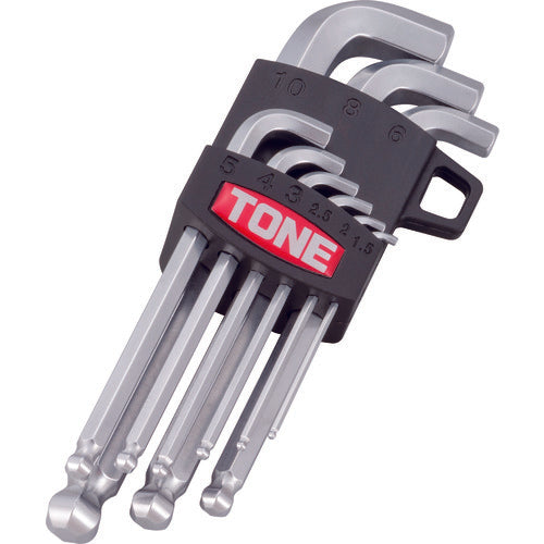 TONE Ball Point Hexagonal Wrench Set Master Tool Short Neck Ball Point L-Shaped Wrench Set 9-Piece Set BS900S 1 S