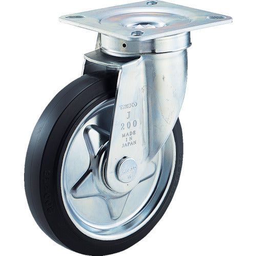 TRUSCO α Pressed Rubber Caster, Swivel, Φ130, TJ-130C, 1 pc