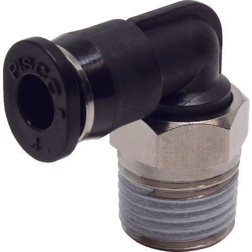 PISCO チューブフィッティング ミニエルボチューブ4ネジR1/8色M PL4-01M 1 個