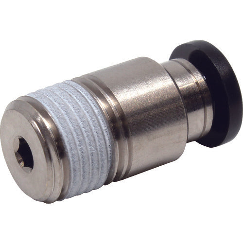 PISCO 튜브 피팅 육각 구멍 부착 스트레이트 튜브 4 접속 구경 R1/8 POC4-01 1개