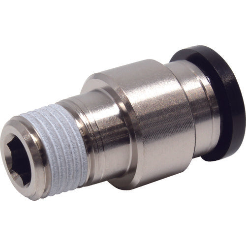 PISCO 튜브 피팅 육각 구멍 부착 스트레이트 튜브 8 접속 구경 R1/8 POC8-01 1개