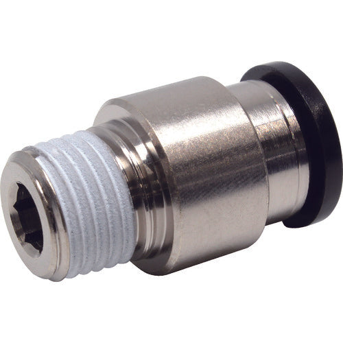 PISCO チューブフィッティング 六角穴付ストレート チューブ10 接続口径R1/4 POC10-02 1 個