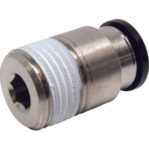 PISCO 튜브 피팅 육각구멍부착 스트레이트 튜브12 접속구경 R1/2 POC12-04 1개