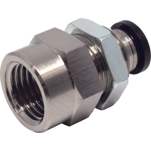 PISCO 튜브 피팅 암 격벽 스트레이트 튜브 6 접속 구경 R1/4 PMF6-02 1개