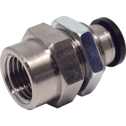 PISCO 튜브 피팅 암 격벽 스트레이트 튜브 8 접속 구경 R1/4 PMF8-02 1개