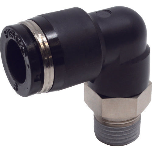 PISCO 튜브 피팅 엘보 적합 외경 8mm 접속 구경 R1/8 PL8-01 1개