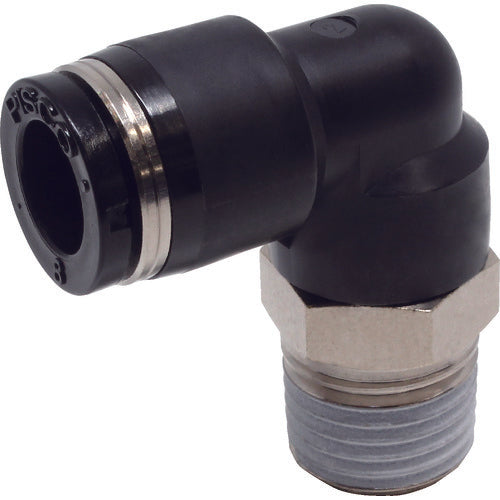 PISCO 튜브 피팅 엘보 적합 외경 8mm 접속 구경 R1/4 PL8-02 1개