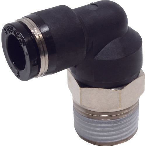 PISCO 튜브 피팅 엘보 적합 외경 8mm 접속 구경 R3/8 PL8-03 1개