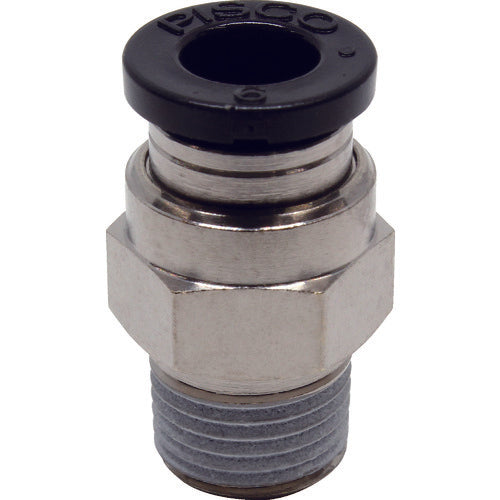 PISCO 튜브 피팅 스트레이트 적합 외경 6mm 접속 구경 R1/8 PC6-01 1개